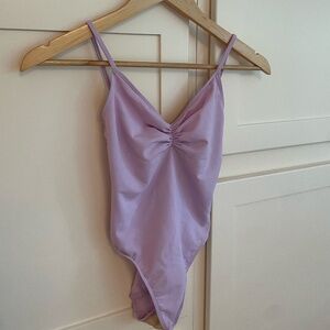 Bullet Pointe Leotard  Pinch Front Lavender S
